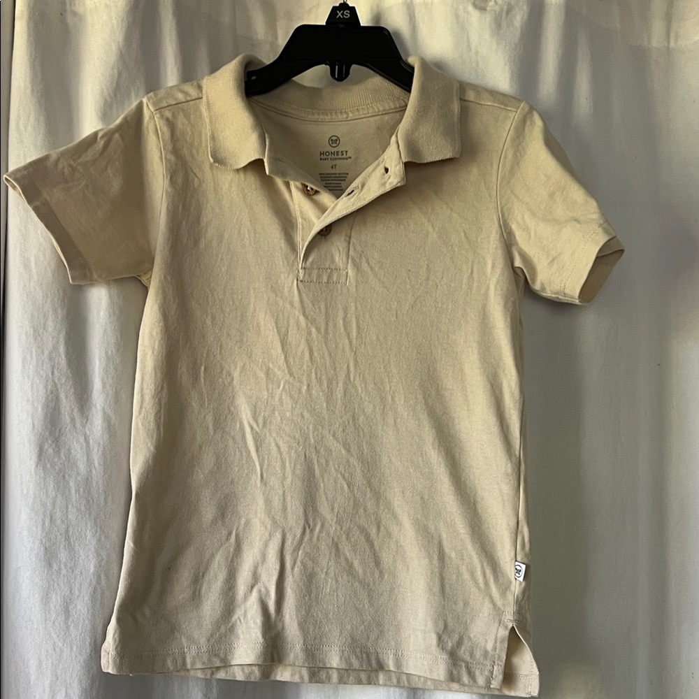 The Honest Company Beige Kids Polo Shirt